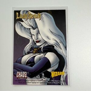 VTG Lady Death 1996 Chaos! Comics Wizard Promo Card Crucible‎ Encore